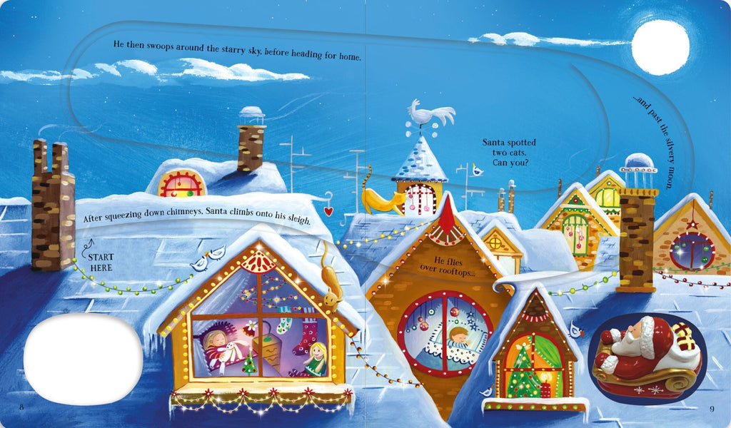 Usborne – Wind-Up Santa's Sleigh – Carte pentru copii 3+ ani – carte pentru copii Usborne, preview pagini
