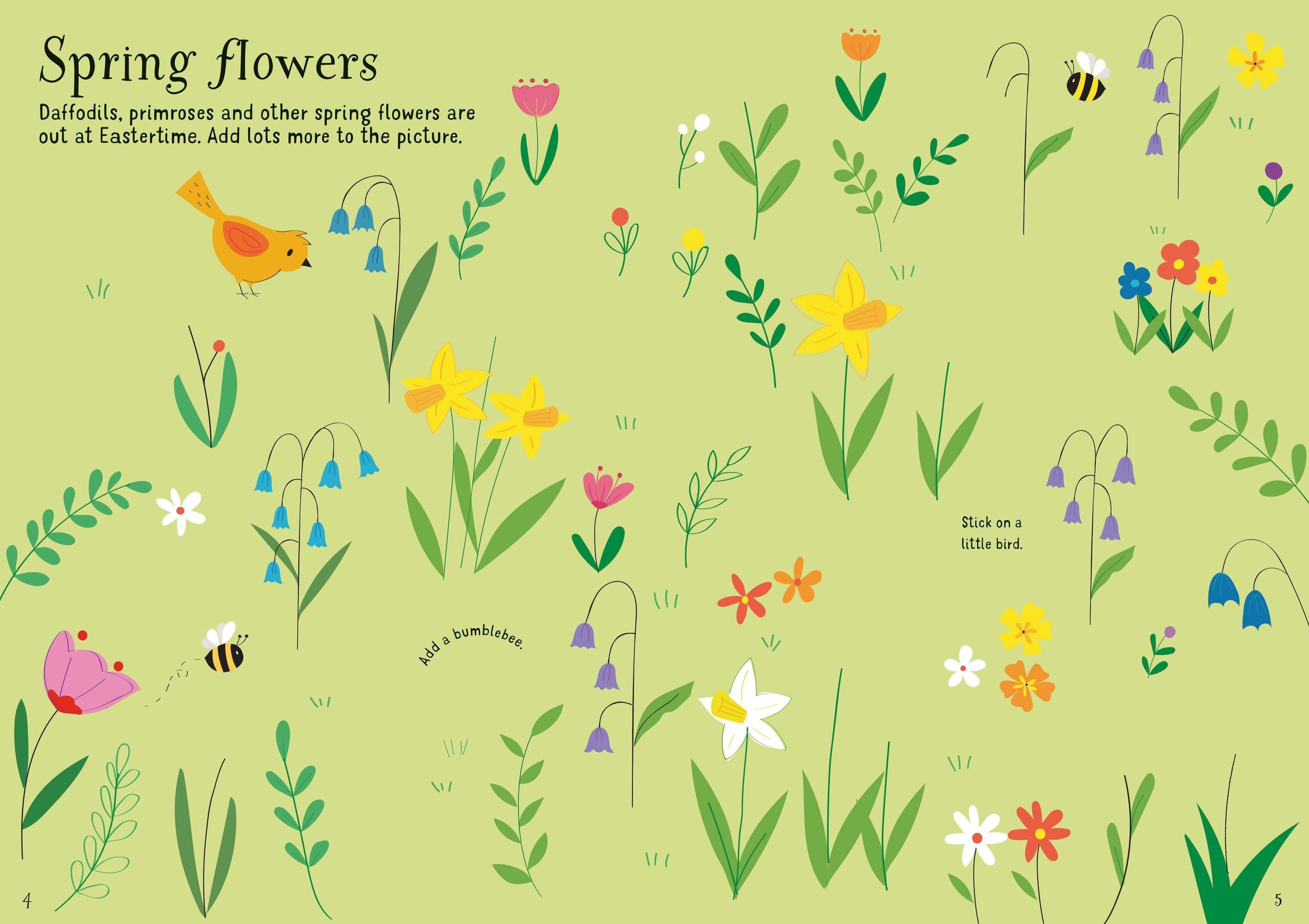 Usborne – Little First Stickers Easter – Carte cu stickere pentru copii 3+ ani – carte pentru copii Usborne, preview pagini