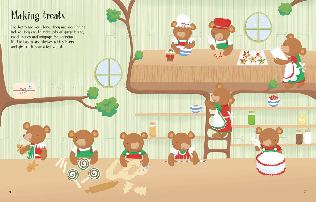 Usborne – Christmas Sticker Book – Carte cu stickere pentru copii 5+ ani – carte pentru copii Usborne, pagini interior ilustrate