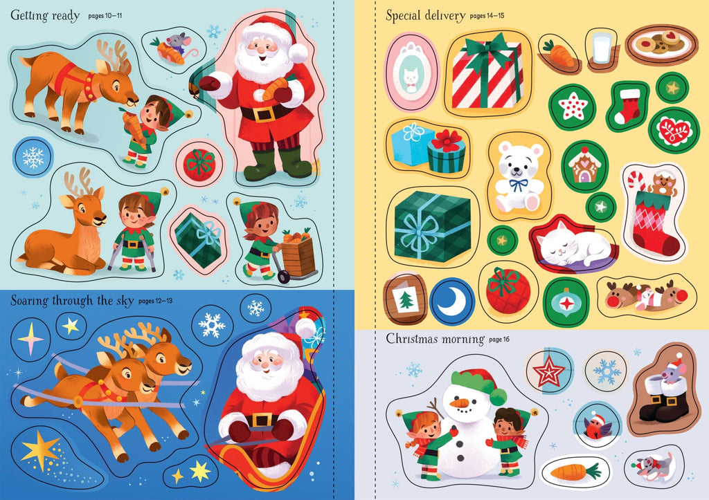Usborne – Sparkly Santa Sticker Book – Carte cu stickere pentru copii 3+ ani – carte pentru copii Usborne, preview pagini