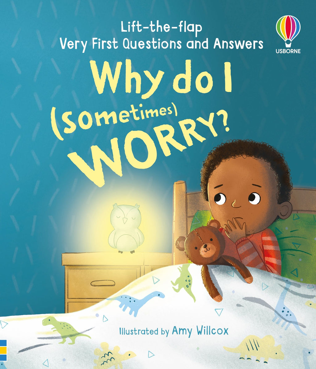 Usborne – Very First Questions and Answers: Why do I (sometimes) worry? – Carte cu clapete pentru copii 3+ ani – carte pentru copii Usborne, copertă