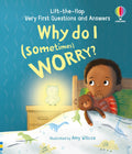Usborne – Very First Questions and Answers: Why do I (sometimes) worry? – Carte cu clapete pentru copii 3+ ani – carte pentru copii Usborne, copertă