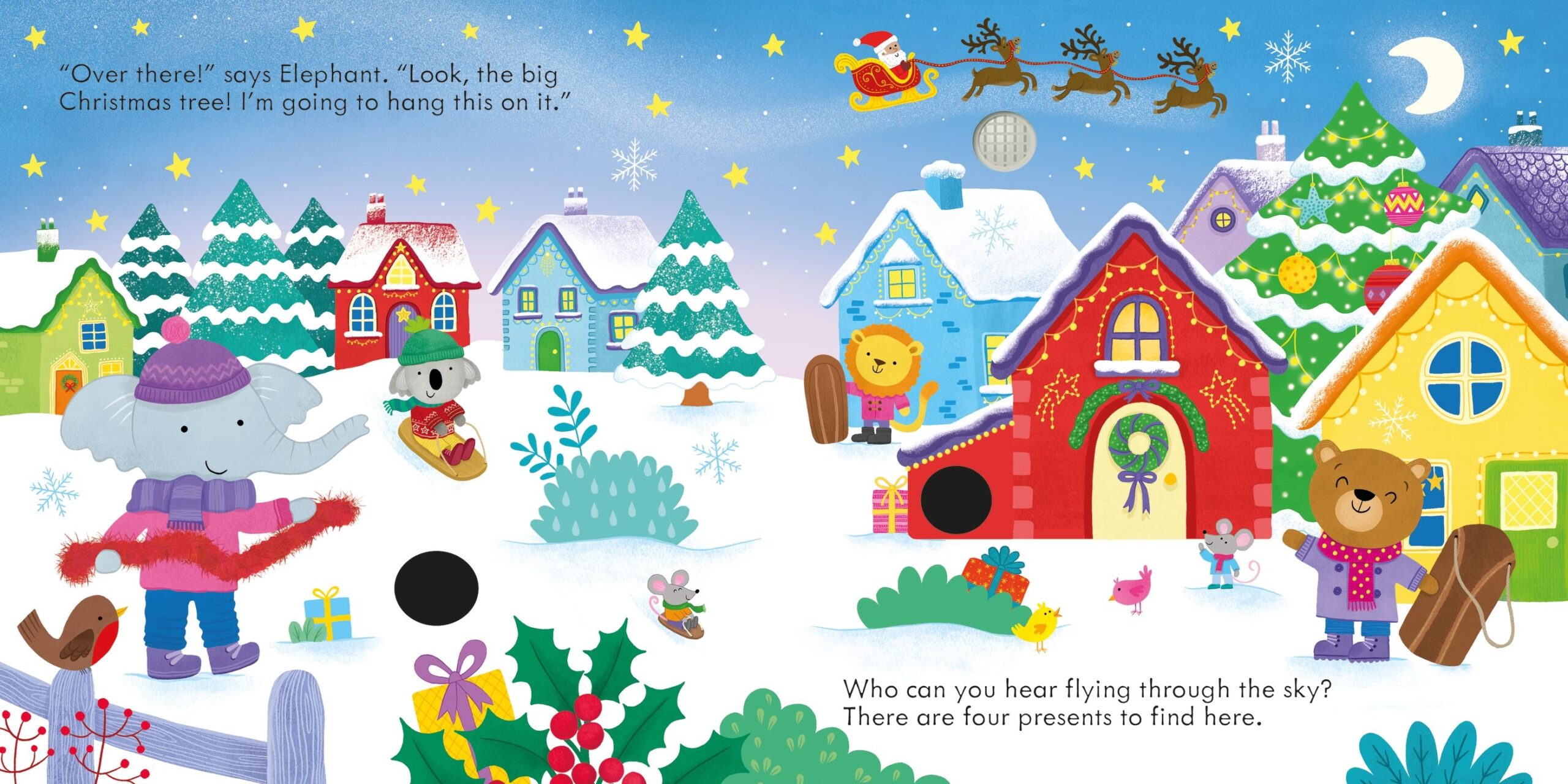 Usborne – Christmas Sound Book – Carte cu sunete pentru copii 6+ luni – carte pentru copii Usborne, preview pagini