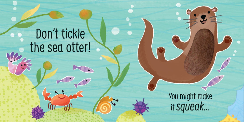 Usborne – Don't Tickle the Dolphin! – Carte cu sunete pentru copii 6+ luni – carte pentru copii Usborne, detalii conținut