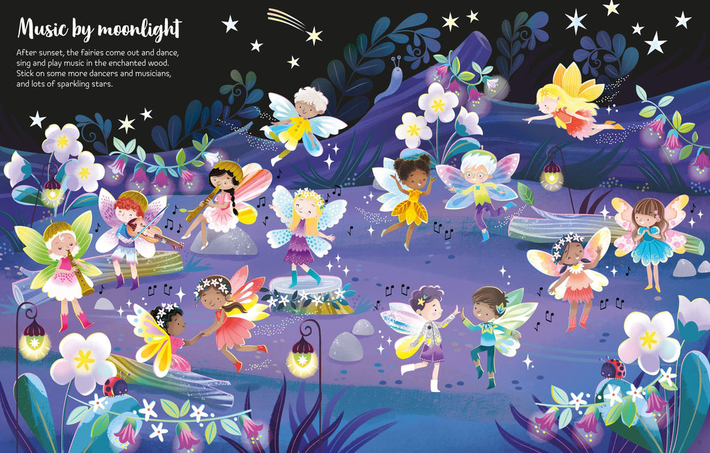 Usborne – First Sticker Book Sparkly Fairies – Carte cu stickere pentru copii 3+ ani – carte pentru copii Usborne, preview pagini