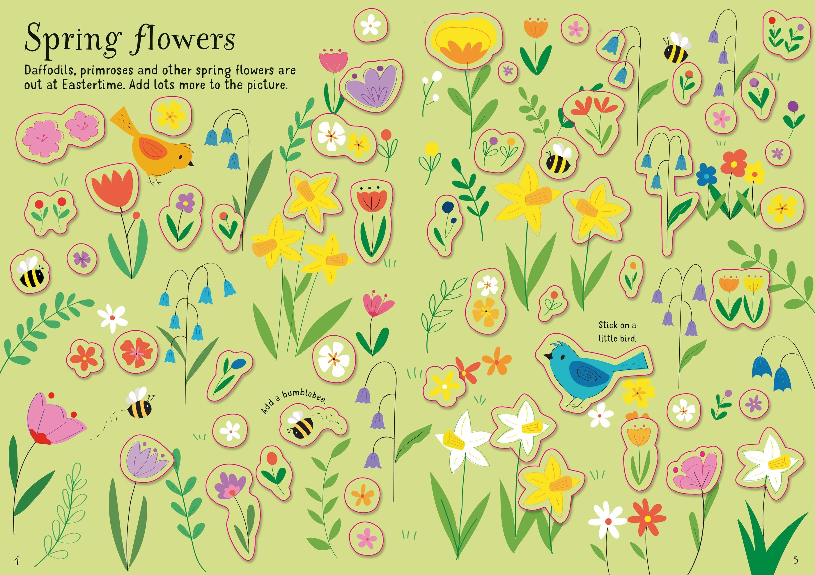 Usborne – Little First Stickers Easter – Carte cu stickere pentru copii 3+ ani – carte pentru copii Usborne, preview pagini