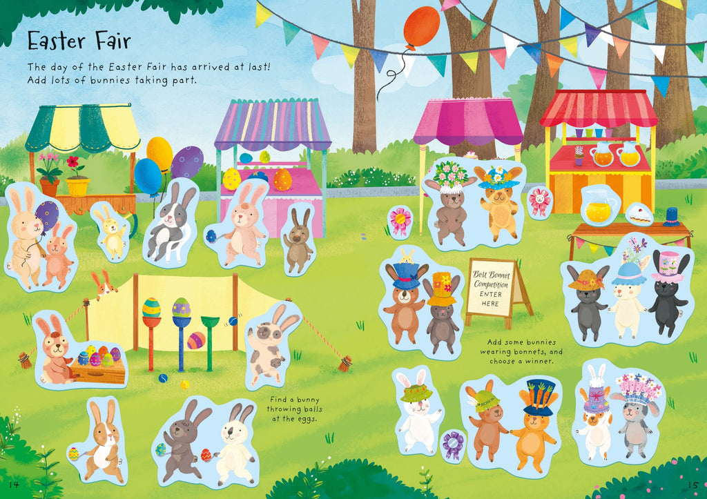 Usborne – Little First Stickers Bunnies – Carte cu stickere pentru copii 3+ ani – carte pentru copii Usborne, preview pagini