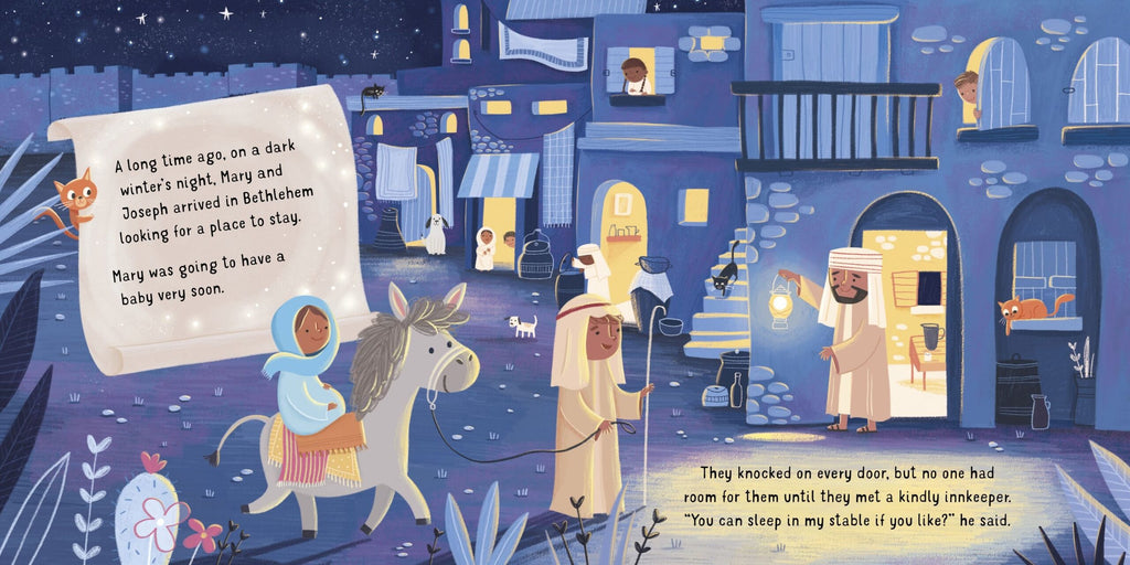 Usborne – The Twinkly Twinkly Nativity Book – Carte pentru copii 12+ luni – carte pentru copii Usborne, pagini interior ilustrate