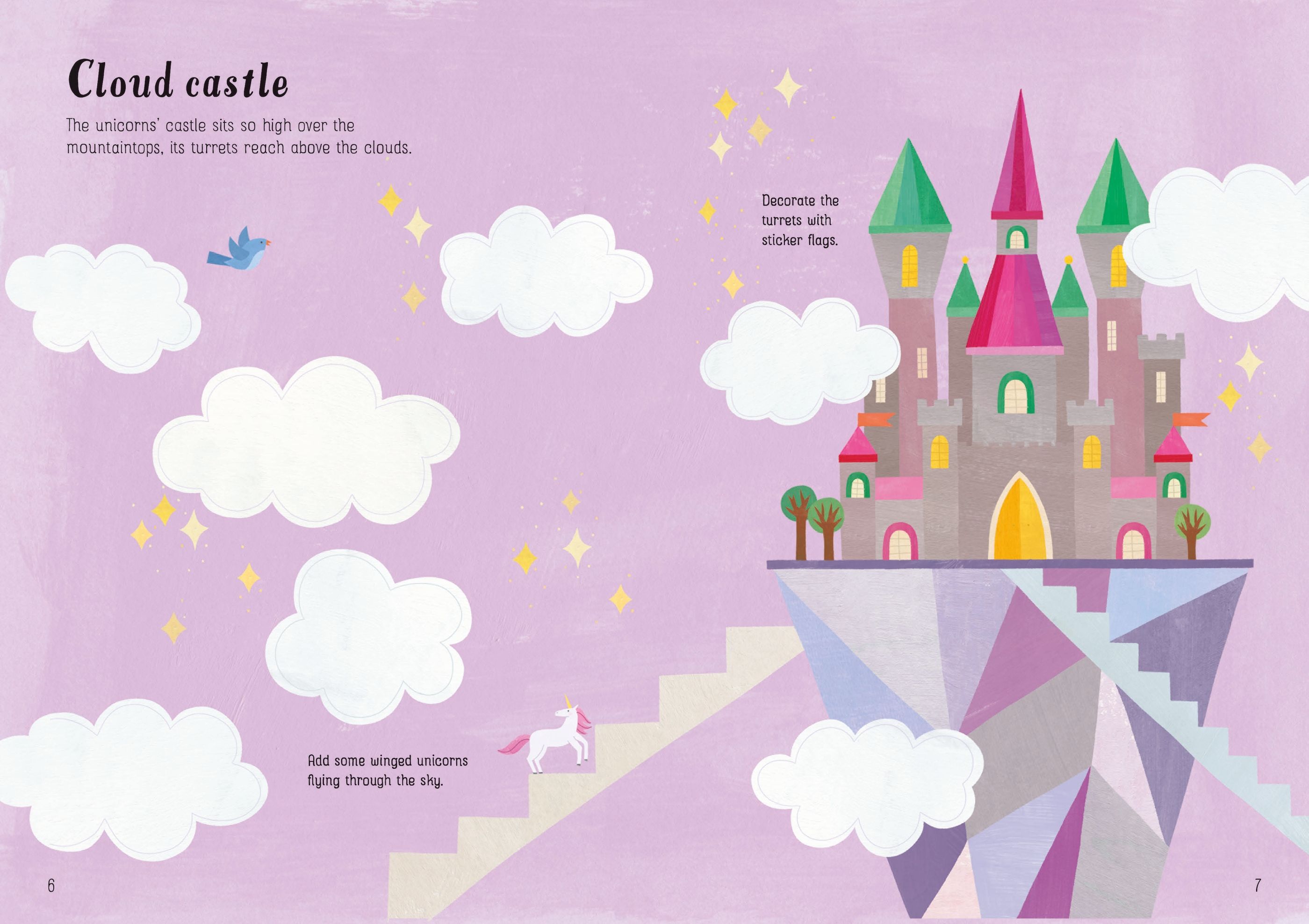 Usborne – Little First Stickers Unicorns – Carte cu stickere pentru copii 3+ ani – carte pentru copii Usborne, pagini interior ilustrate