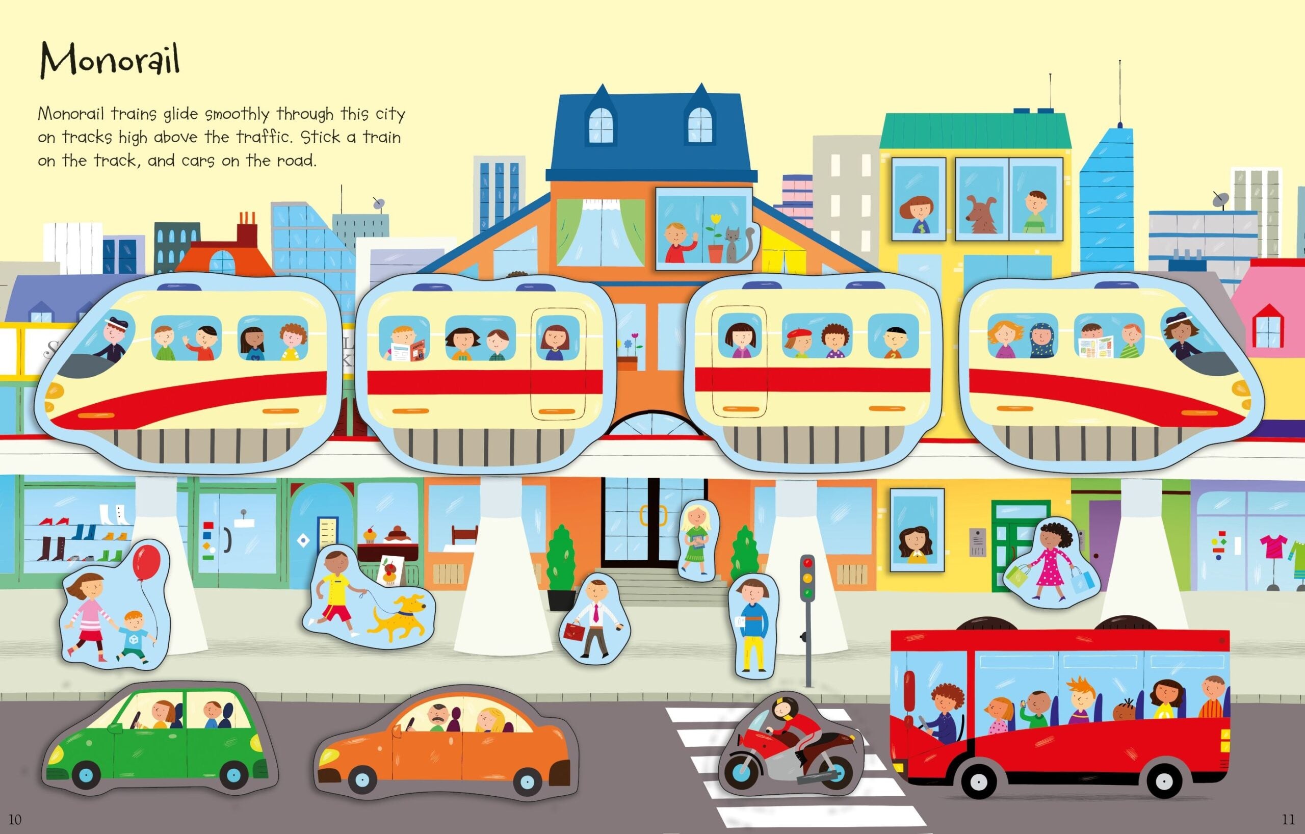 Usborne – First Sticker Book Trains – Carte cu stickere pentru copii 3+ ani – carte pentru copii Usborne, detalii conținut cu abțibilduri