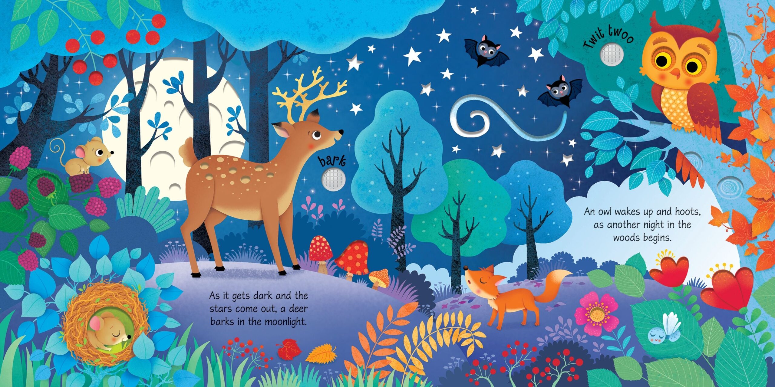 Usborne – Woodland Sounds – Carte pentru copii 3+ ani – carte pentru copii Usborne, preview pagini