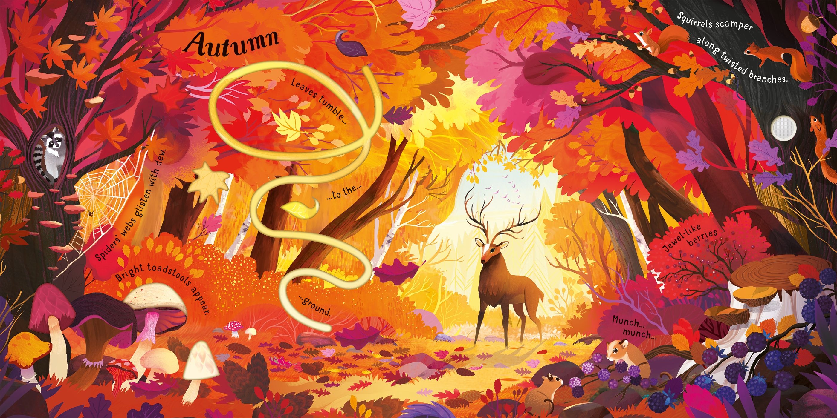 Usborne – The Four Seasons – Carte cu sunete pentru copii 3+ ani – carte pentru copii Usborne, detalii conținut cu sunete
