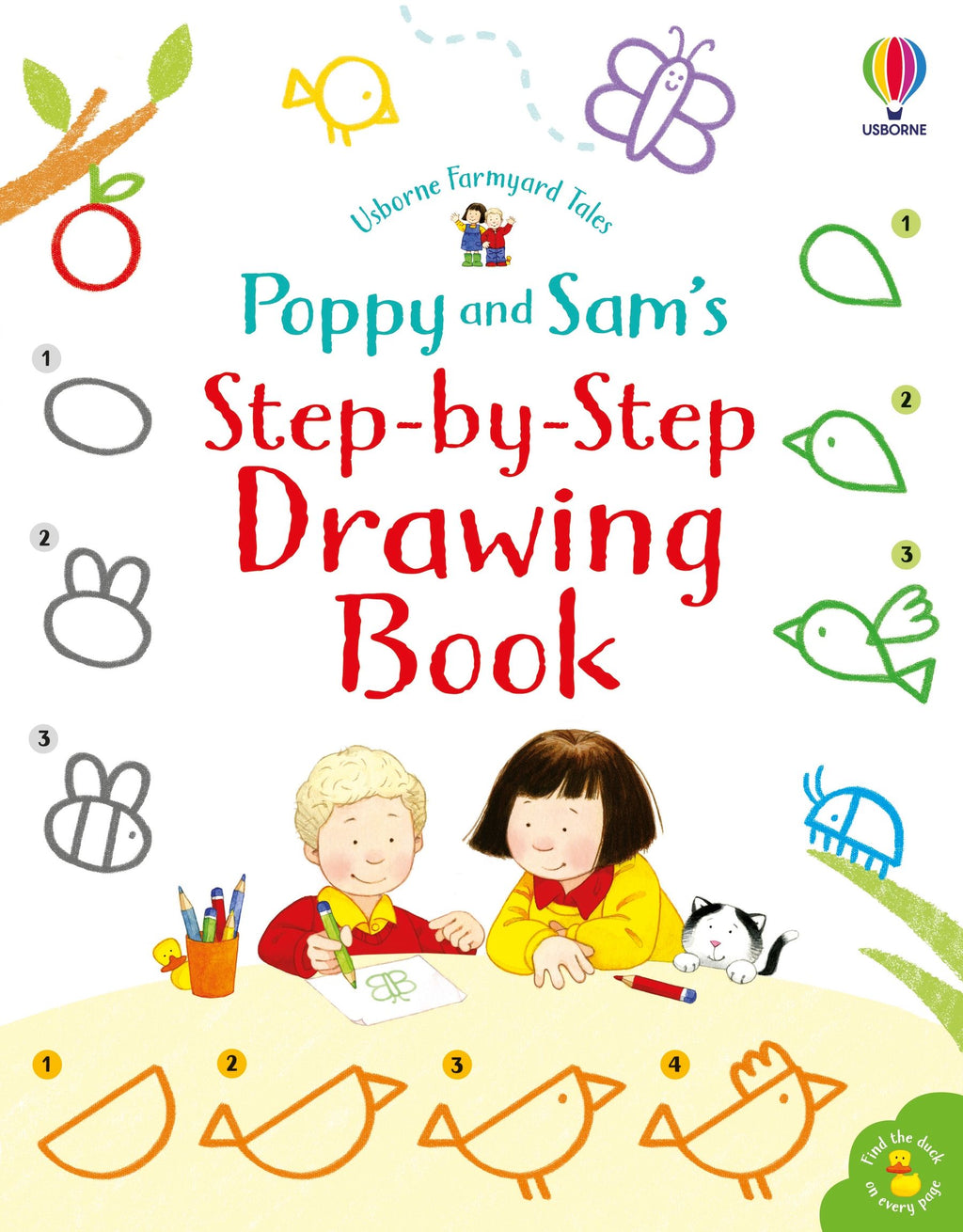 Usborne – Poppy and Sam's Step-by-Step Drawing Book – Carte pentru copii 4+ ani – carte pentru copii Usborne, copertă