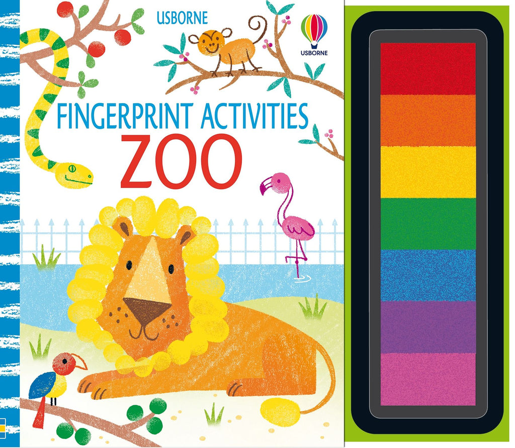 Usborne – Fingerprint Activities Zoo – Carte pentru copii 6+ ani – carte pentru copii Usborne, copertă