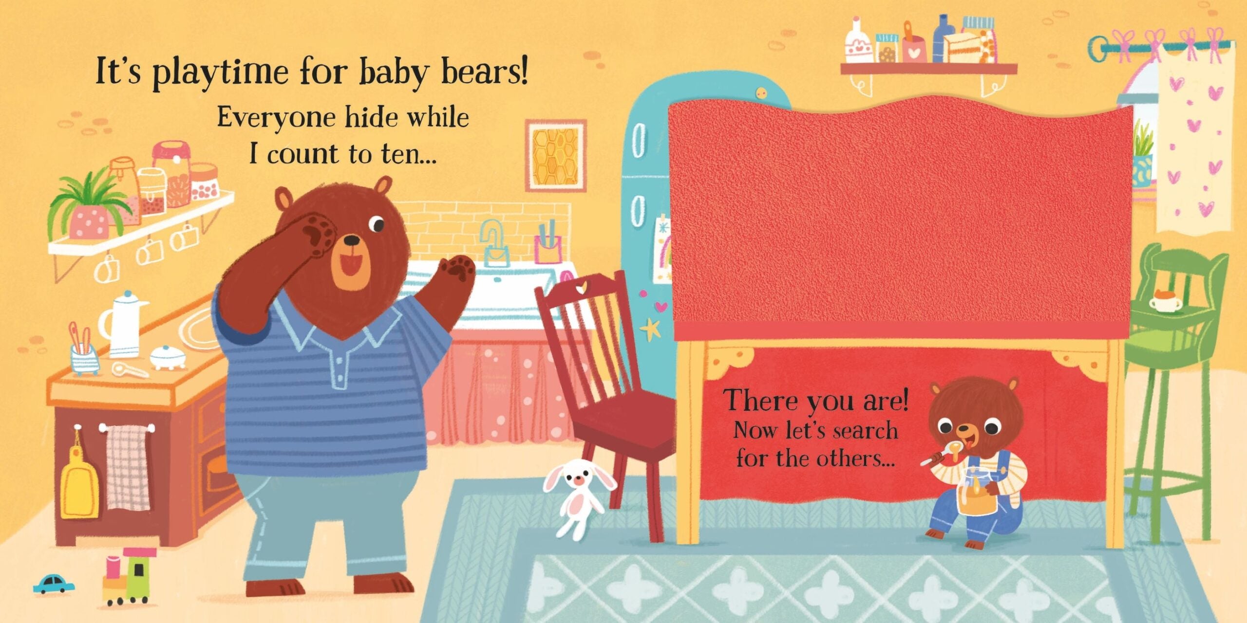Usborne – Playtime for Baby Bears – Carte pentru copii 6+ luni – carte pentru copii Usborne, pagini interior ilustrate