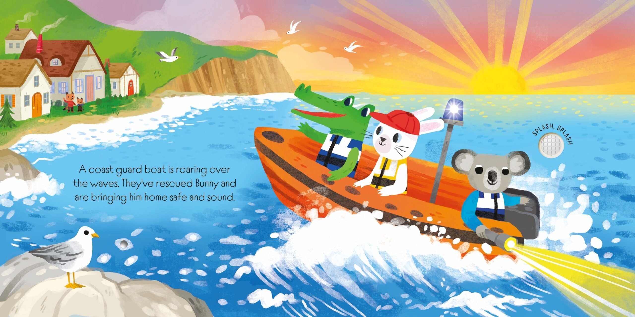Usborne – Lights and Sounds Emergency Vehicles – Carte pentru copii 6+ luni – carte pentru copii Usborne, pagini interior ilustrate