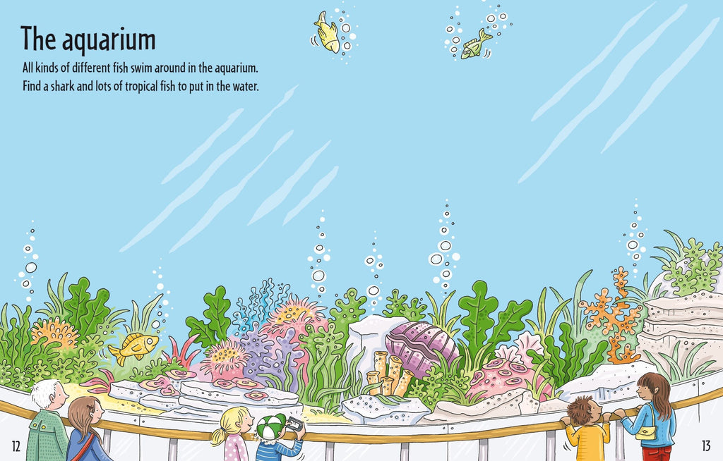 Usborne – First Sticker Book Zoo – Carte cu stickere pentru copii 3+ ani – carte pentru copii Usborne, preview pagini