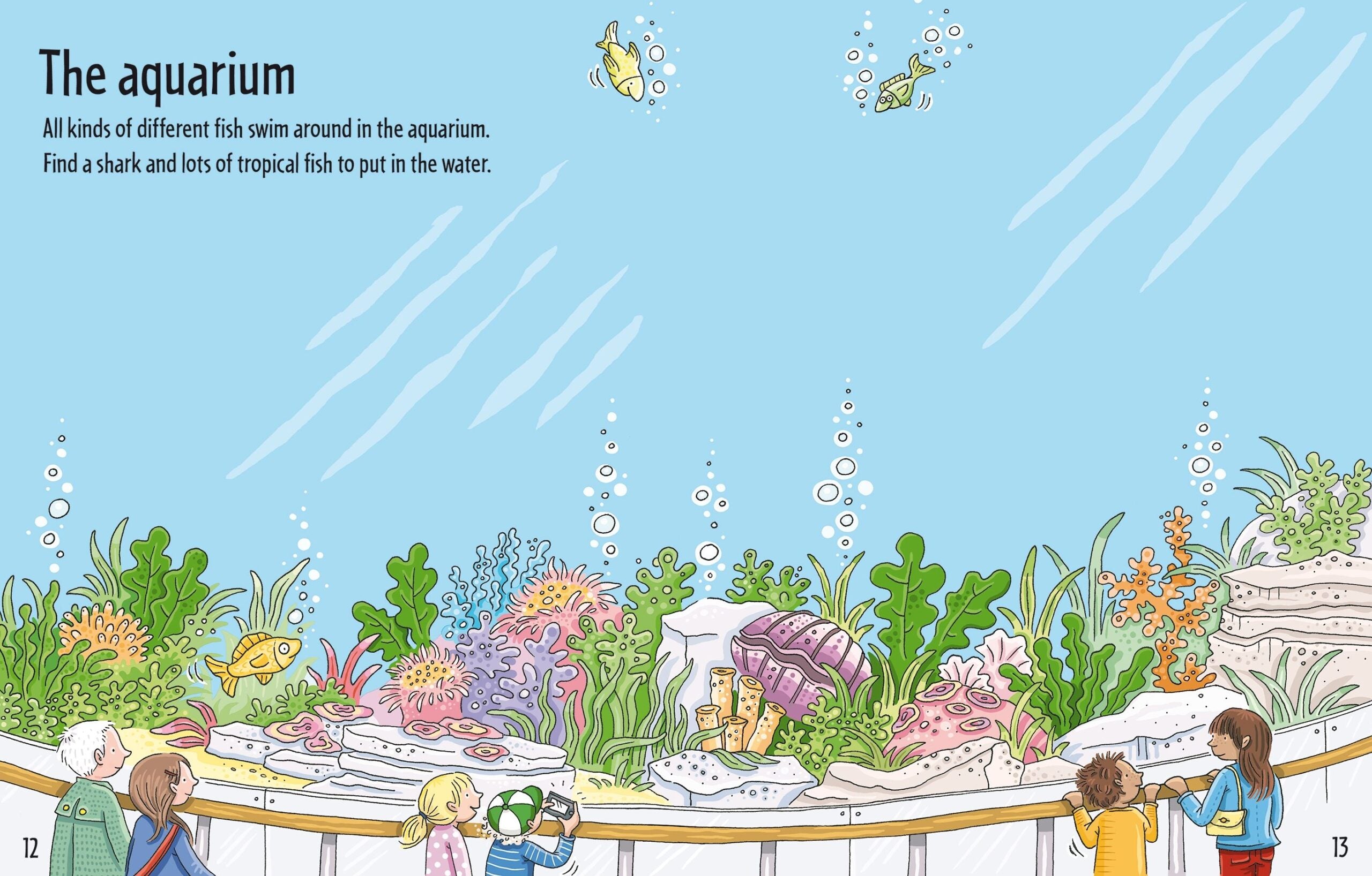 Usborne – First Sticker Book Zoo – Carte cu stickere pentru copii 3+ ani – carte pentru copii Usborne, preview pagini