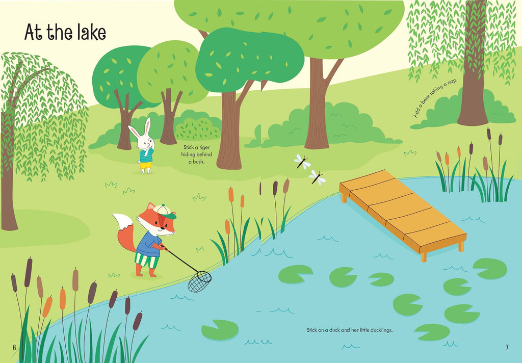 Usborne – Little First Stickers Summer – Carte cu stickere pentru copii 3+ ani – carte pentru copii Usborne, pagini interior ilustrate