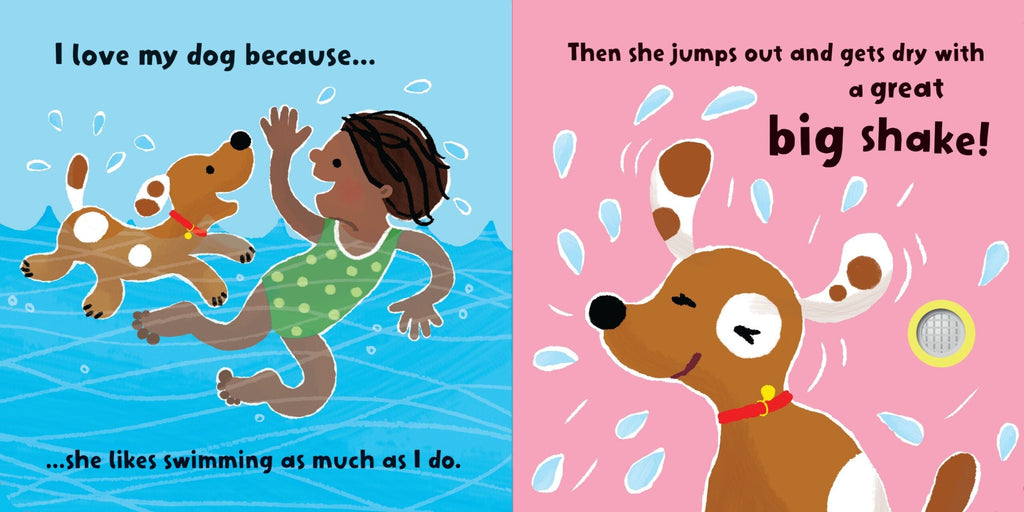 Usborne – Dogs & Puppies Sound Book – Carte cu sunete pentru copii 12+ luni – carte pentru copii Usborne, detalii conținut cu sunete