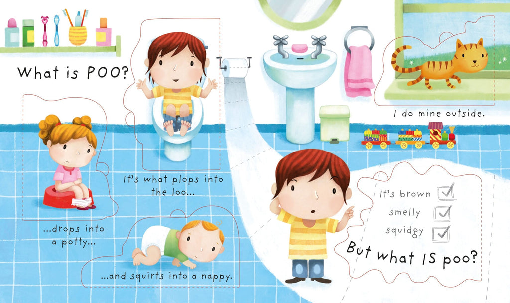 Usborne – Very First Questions and Answers What is poo? – Carte pentru copii 3+ ani – carte pentru copii Usborne, pagini interior ilustrate