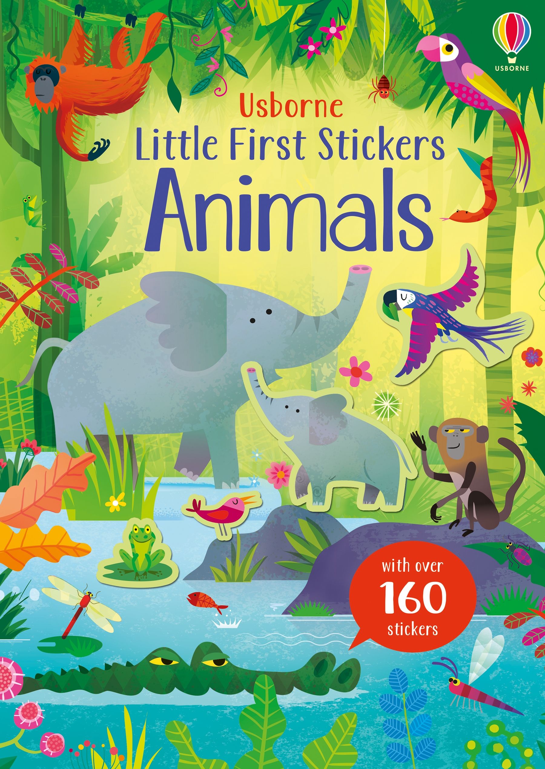 Usborne – Little First Stickers Animals – Carte cu stickere pentru copii 3+ ani – carte pentru copii Usborne, copertă