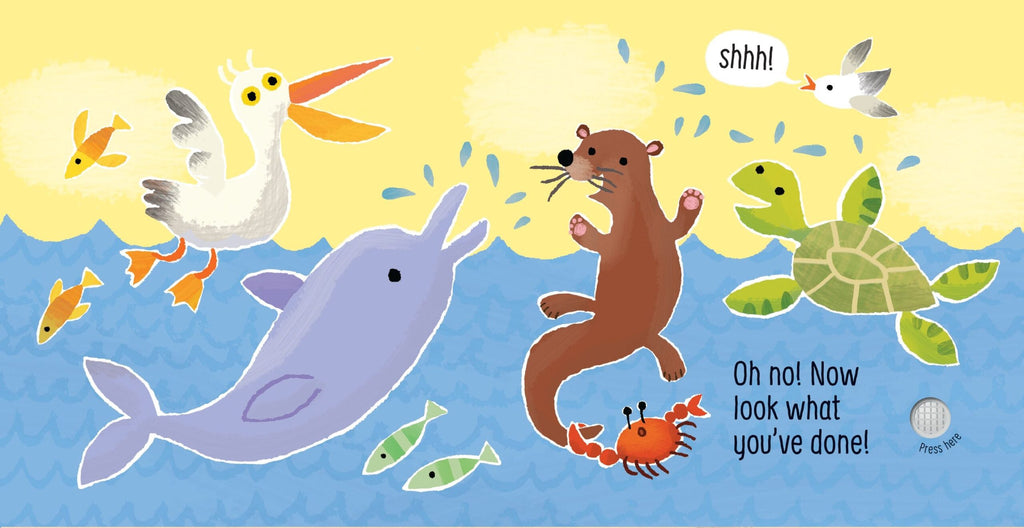 Usborne – Don't Tickle the Dolphin! – Carte cu sunete pentru copii 6+ luni – carte pentru copii Usborne, preview pagini