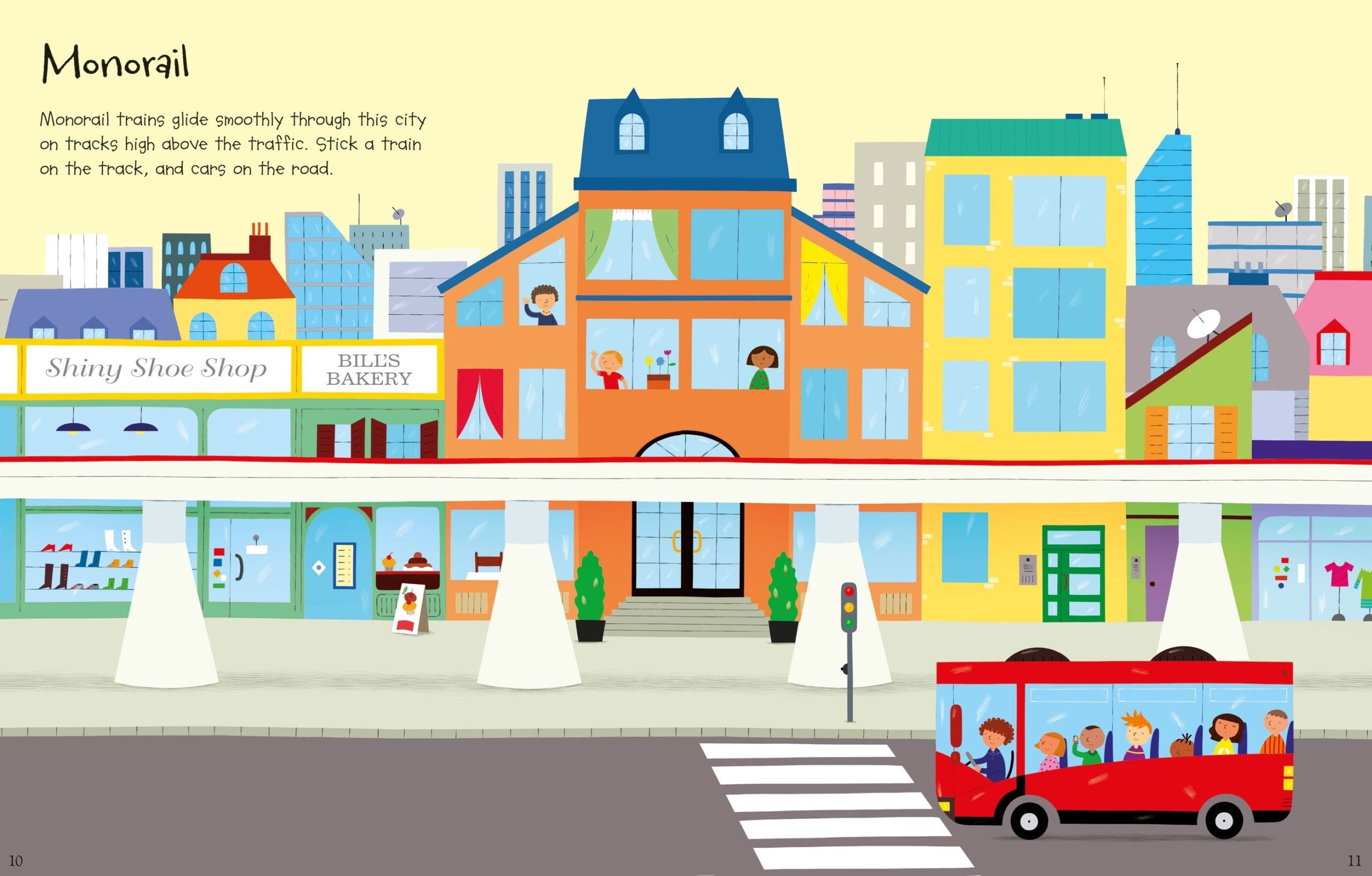 Usborne – First Sticker Book Trains – Carte cu stickere pentru copii 3+ ani – carte pentru copii Usborne, pagini interior ilustrate