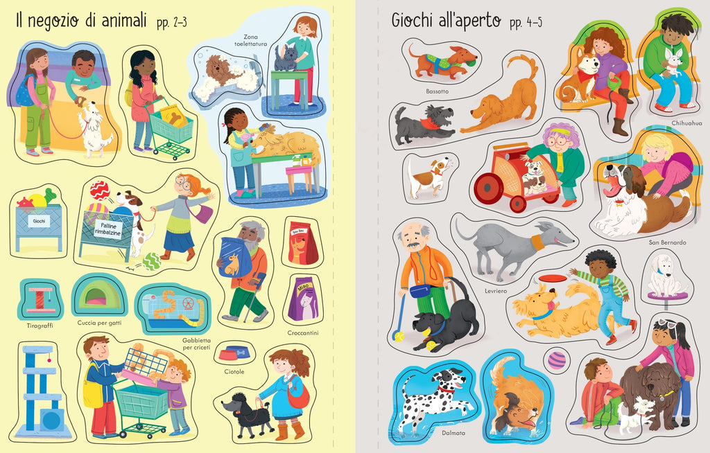 Usborne – First Sticker Book Pets – Carte cu stickere pentru copii 3+ ani – carte pentru copii Usborne, preview pagini