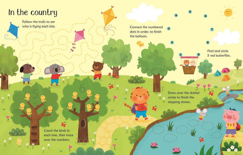 Usborne – Wipe-Clean Summer Activities – Carte de activități (refolosibilă) pentru copii 3+ ani – carte pentru copii Usborne, pagini interior ilustrate