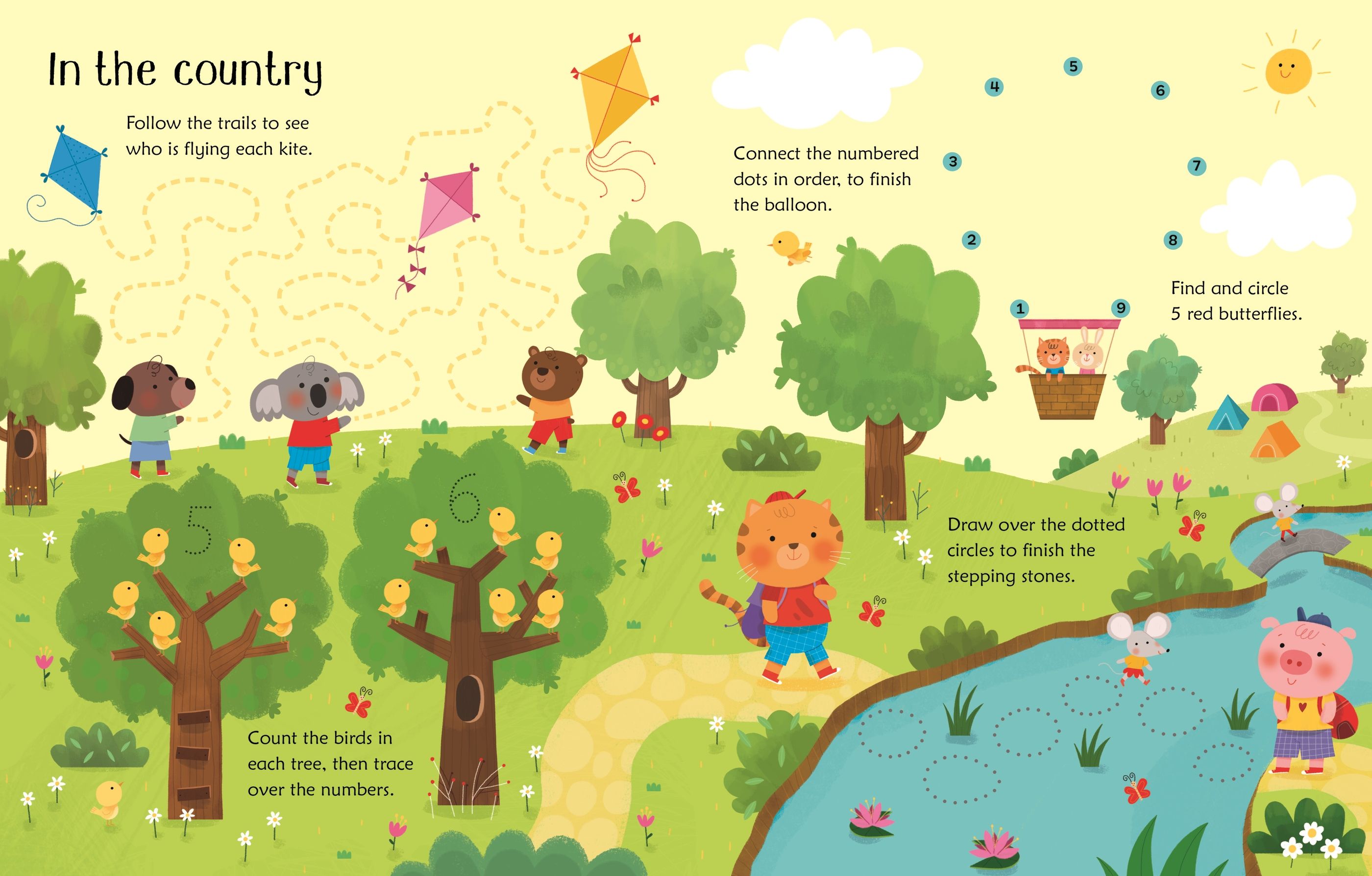 Usborne – Wipe-Clean Summer Activities – Carte de activități (refolosibilă) pentru copii 3+ ani – carte pentru copii Usborne, pagini interior ilustrate