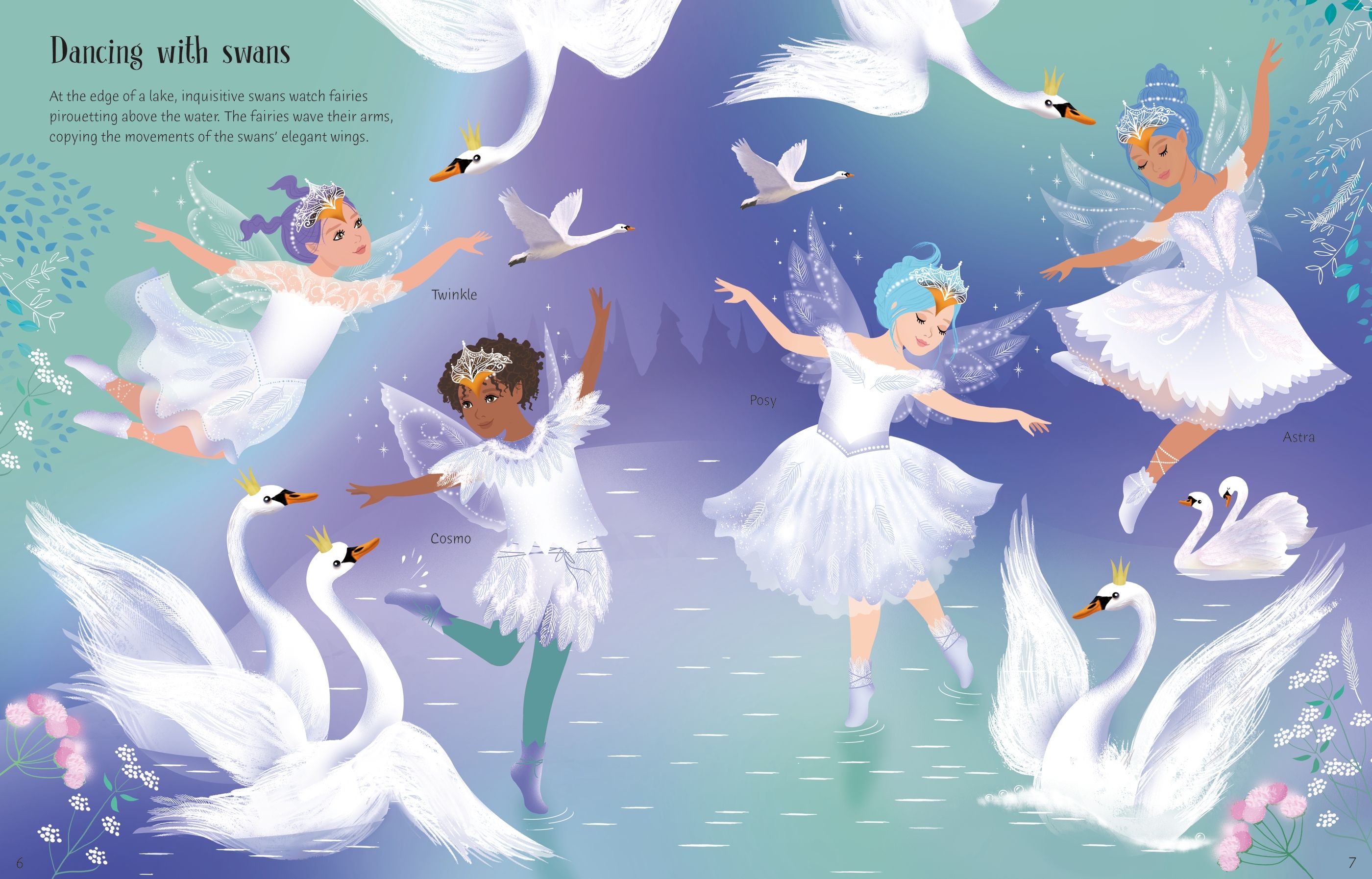Usborne – Sticker Dolly Dressing Ballet Fairies – Carte cu stickere pentru copii 5+ ani – carte pentru copii Usborne, preview pagini