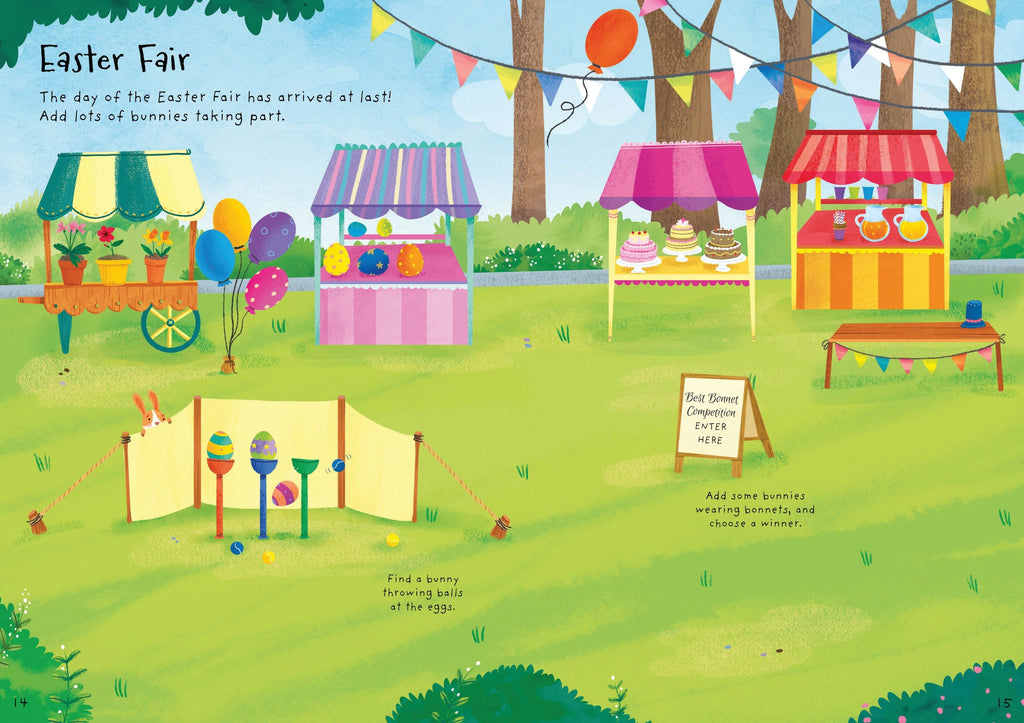 Usborne – Little First Stickers Bunnies – Carte cu stickere pentru copii 3+ ani – carte pentru copii Usborne, preview pagini
