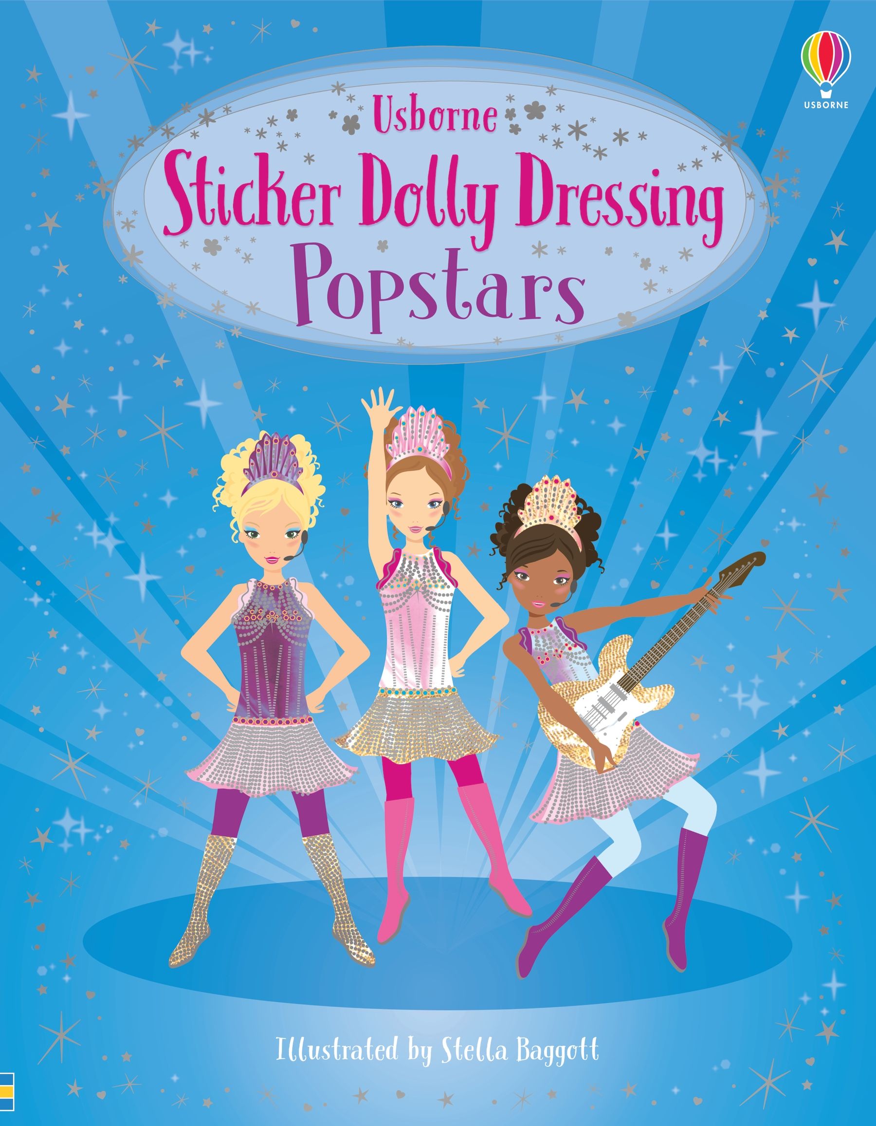Usborne – Popstars – Carte cu stickere pentru copii 5+ ani – carte pentru copii Usborne, copertă