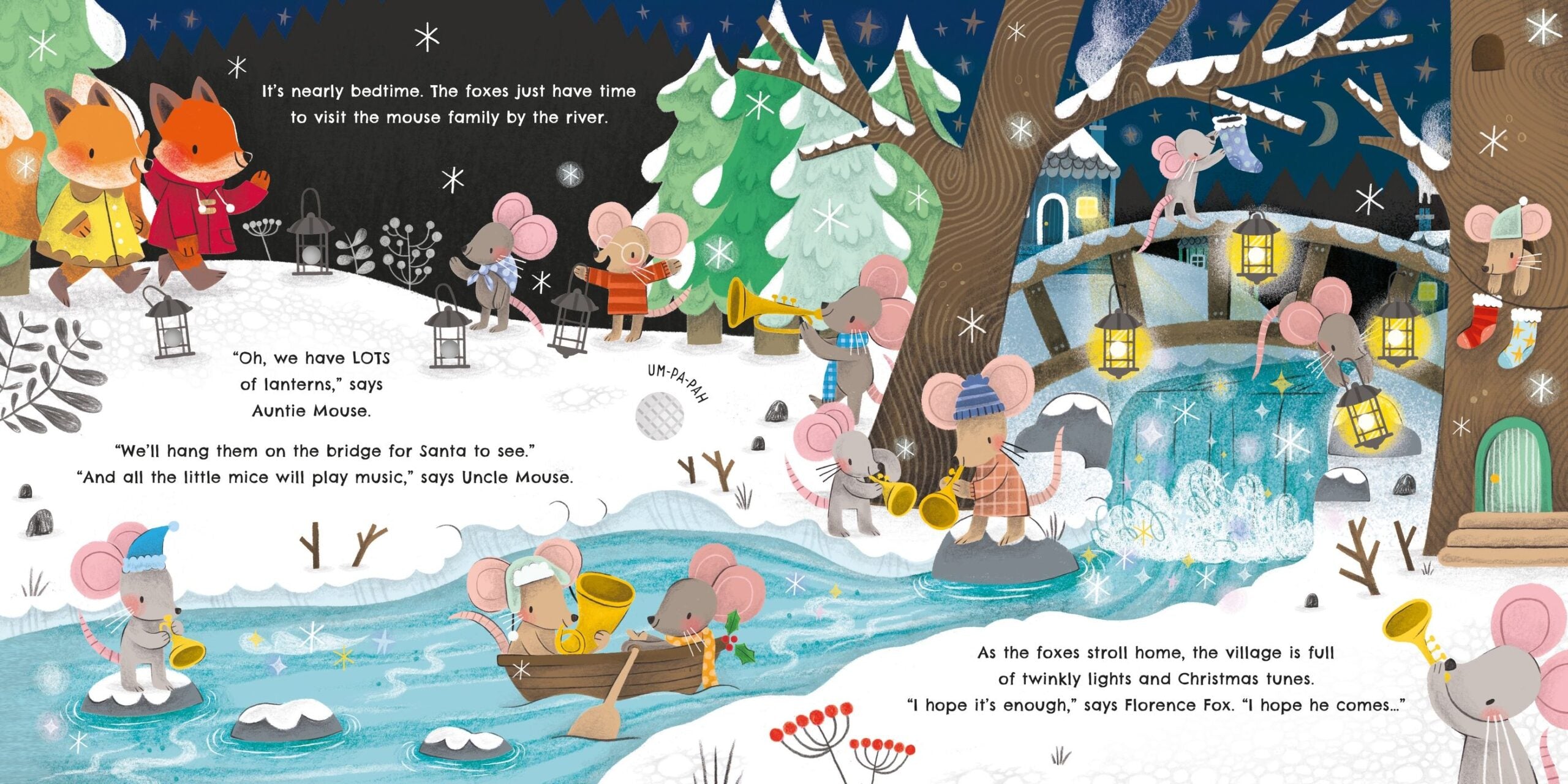 Usborne – Lights and Sounds Christmas – Carte pentru copii 6+ luni – carte pentru copii Usborne, detalii conținut cu sunete