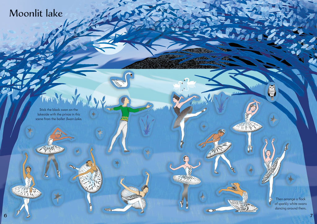 Usborne – Little First Stickers Ballet – Carte cu stickere pentru copii 3+ ani – carte pentru copii Usborne, preview pagini