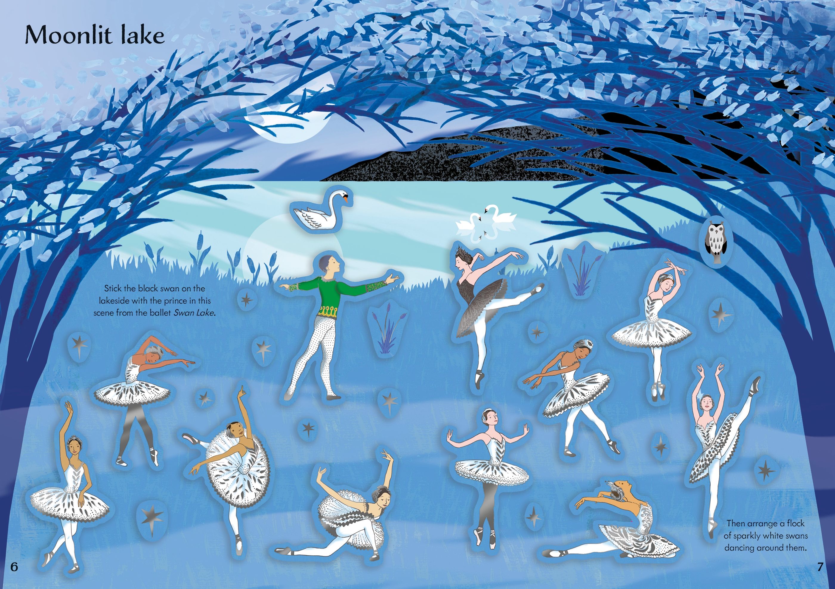 Usborne – Little First Stickers Ballet – Carte cu stickere pentru copii 3+ ani – carte pentru copii Usborne, preview pagini