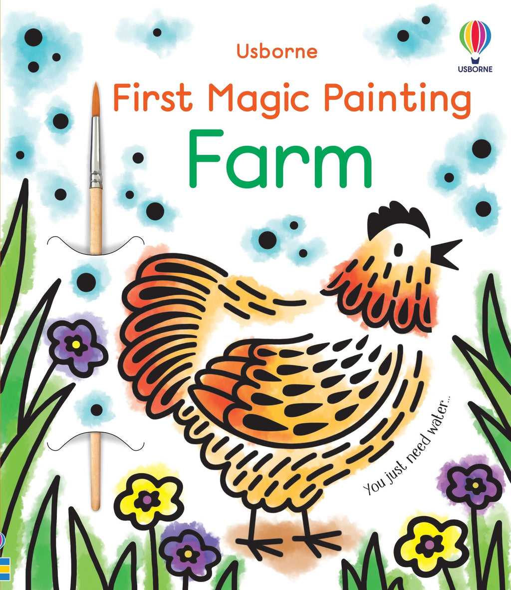 Usborne – First Magic Painting Farm – Carte pentru copii 3+ ani – carte pentru copii Usborne, copertă