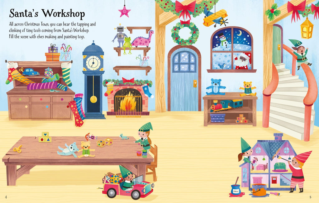 Usborne – First Sticker Book Christmas – Carte cu stickere pentru copii 3+ ani – carte pentru copii Usborne, preview pagini