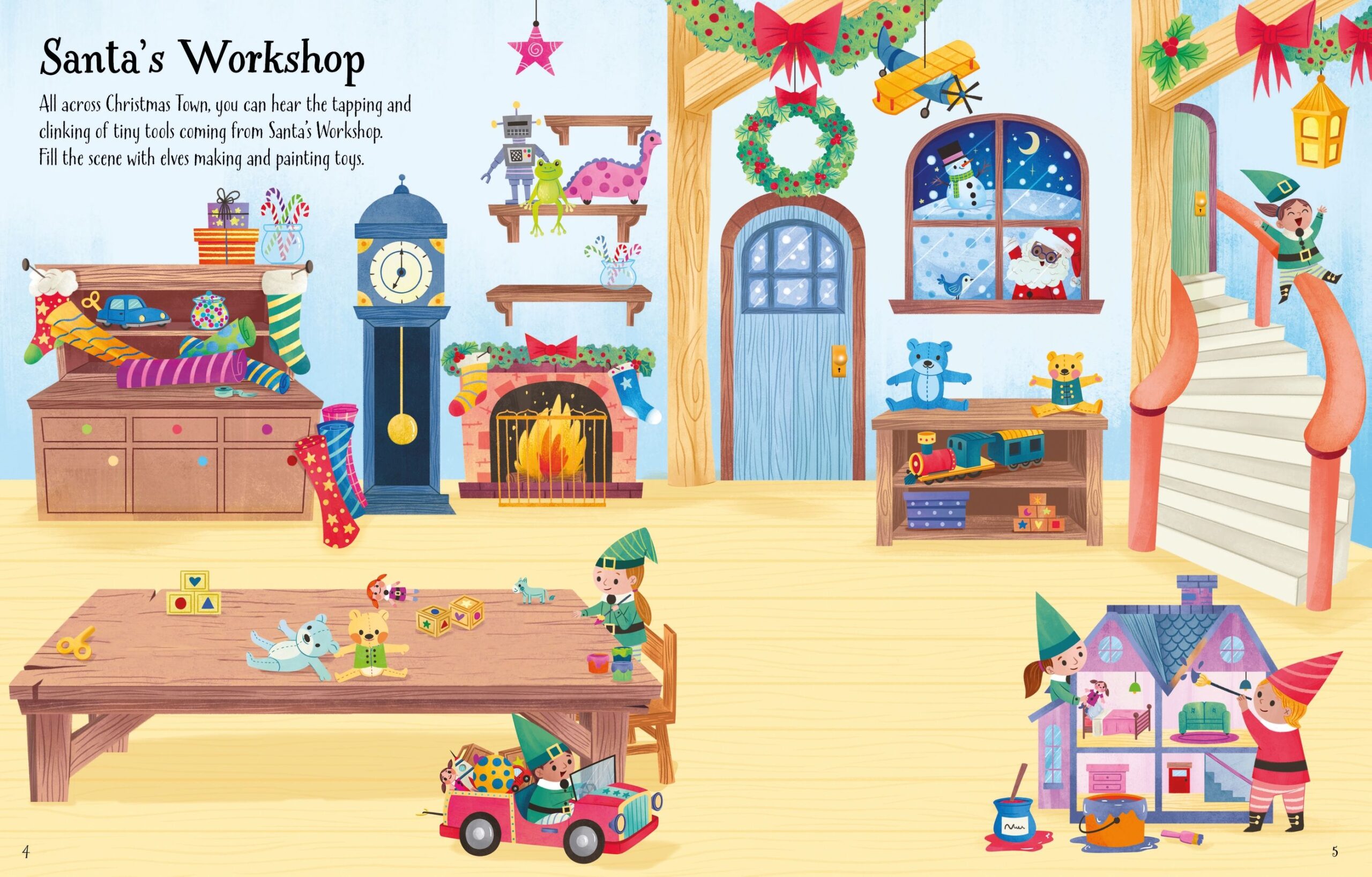 Usborne – First Sticker Book Christmas – Carte cu stickere pentru copii 3+ ani – carte pentru copii Usborne, preview pagini