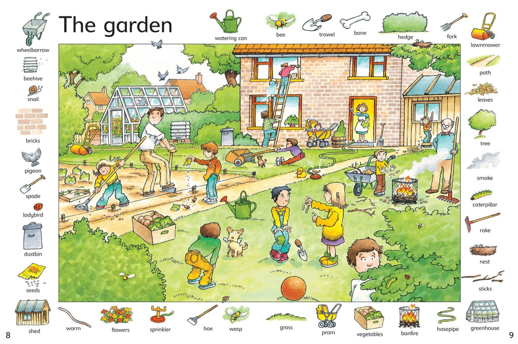 Usborne – First Thousand Words in English – Carte pentru copii 5+ ani – carte pentru copii Usborne, detalii conținut