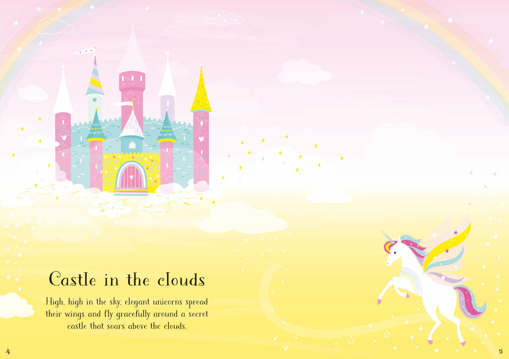 Usborne – Little Sticker Dolly Dressing Unicorns – Carte cu stickere pentru copii 4+ ani – carte pentru copii Usborne, preview pagini