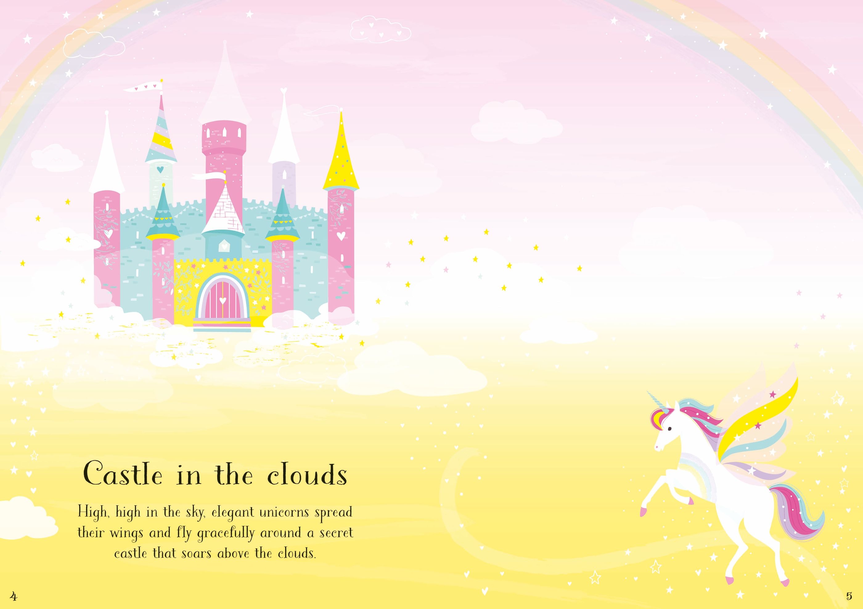 Usborne – Little Sticker Dolly Dressing Unicorns – Carte cu stickere pentru copii 4+ ani – carte pentru copii Usborne, preview pagini