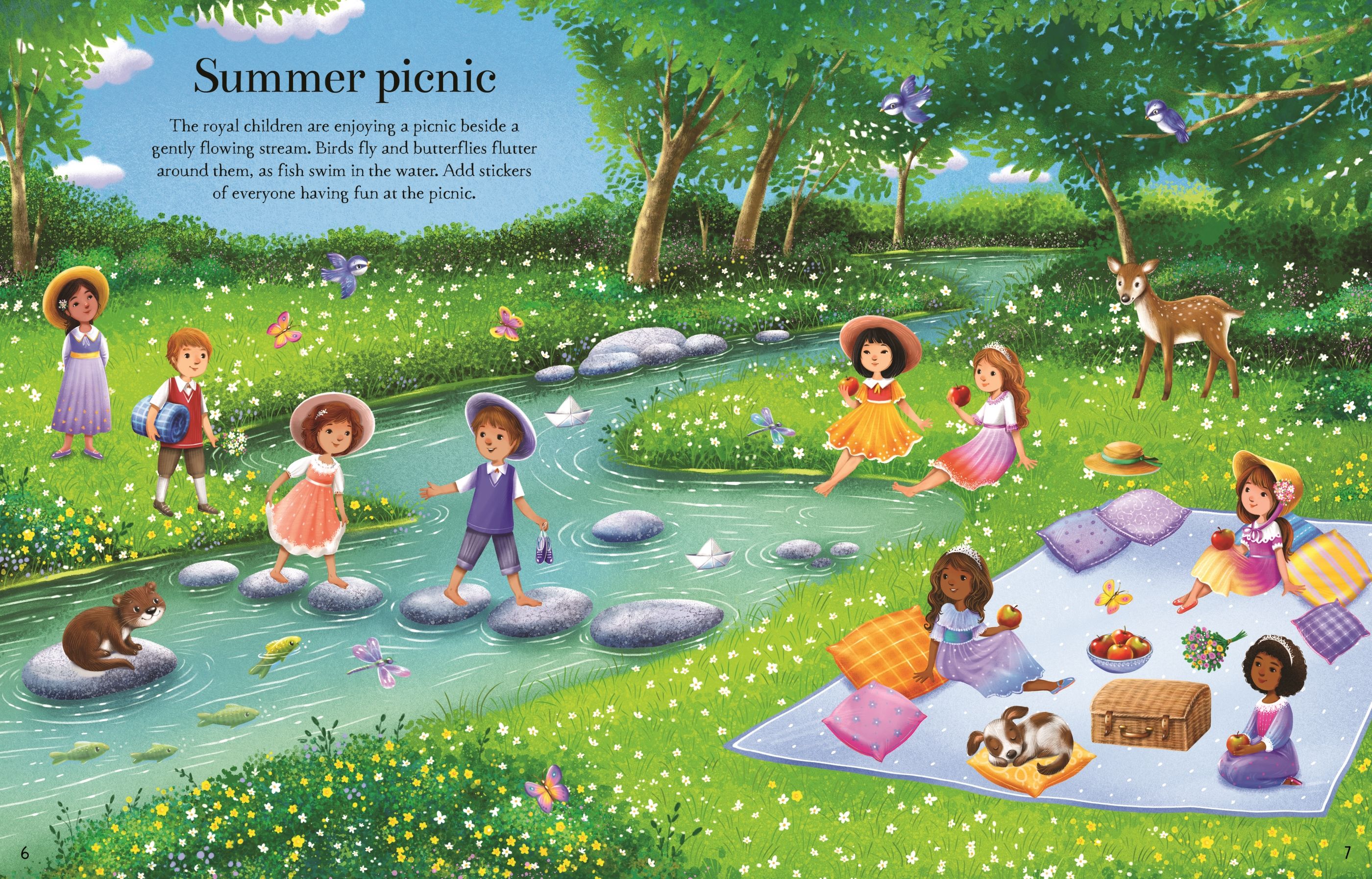 Usborne – Princesses Sticker Book – Carte cu stickere pentru copii 5+ ani – carte pentru copii Usborne, preview pagini