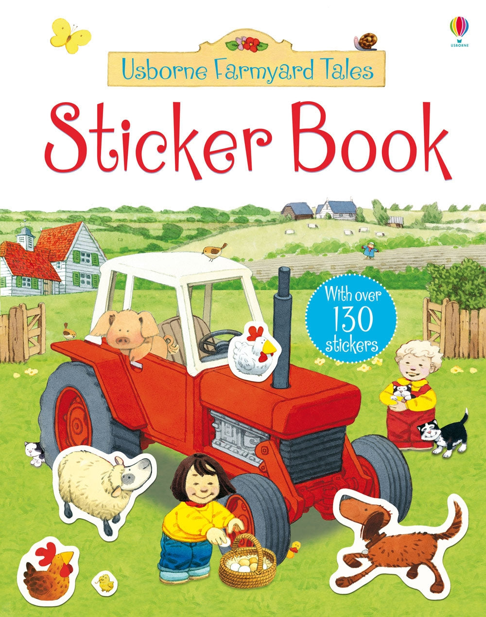 Coperta cărții „Poppy and Sam's Sticker Book” – carte cu stickere Usborne pentru copii 3+ ani