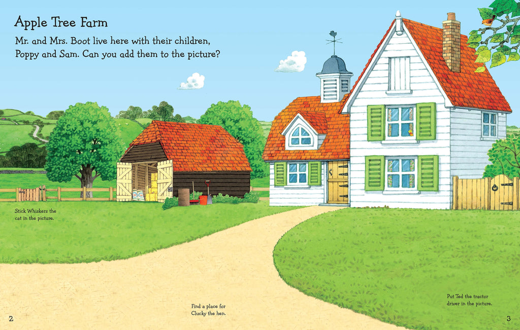 Detaliu din cartea „Poppy and Sam's Sticker Book”, Usborne – imaginea 2