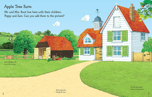 Detaliu din cartea „Poppy and Sam's Sticker Book”, Usborne – imaginea 2