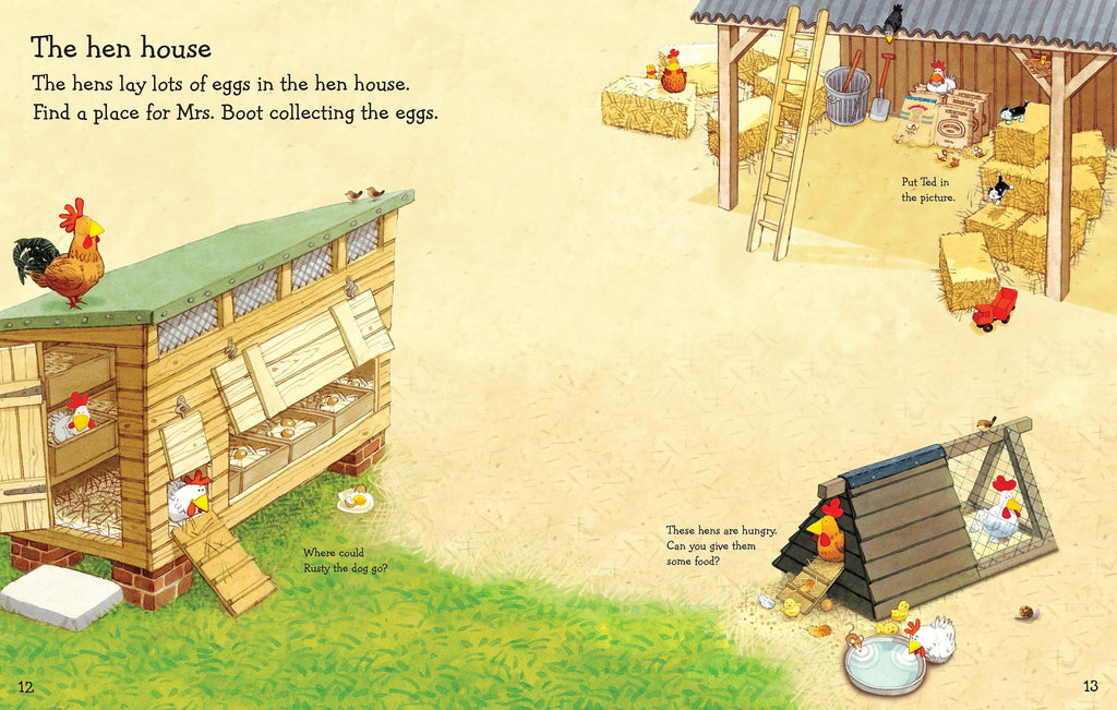 Detaliu din cartea „Poppy and Sam's Sticker Book”, Usborne – imaginea 3