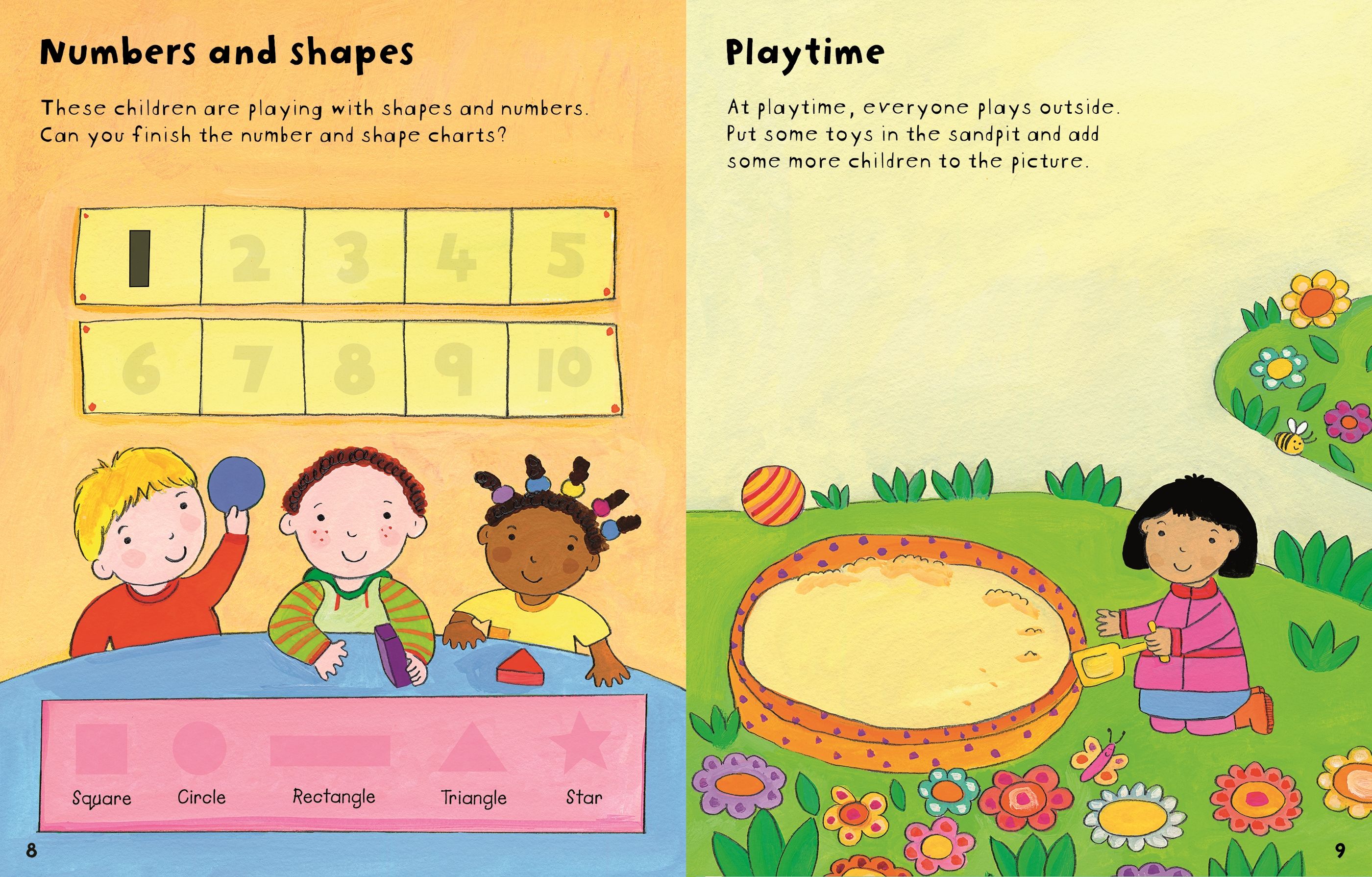 Detaliu din cartea „Starting School Sticker Book”, Usborne – imaginea 2