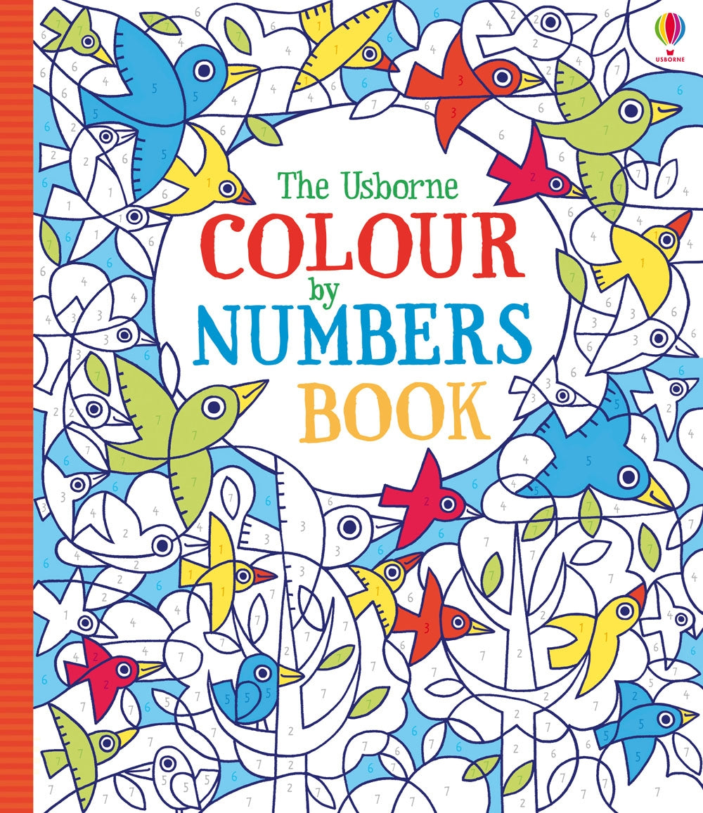Coperta cărții „Colour by Numbers Book” – carte de colorat Usborne pentru copii 5+ ani